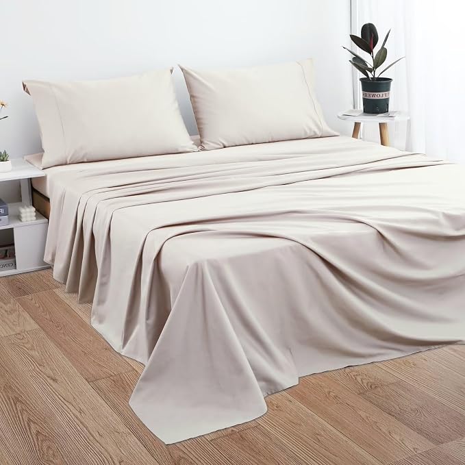 2-Pack Cotton Twin Flat Sheet Only, 600 Thread Count 100% Egyptian Cotton Top - Image 5