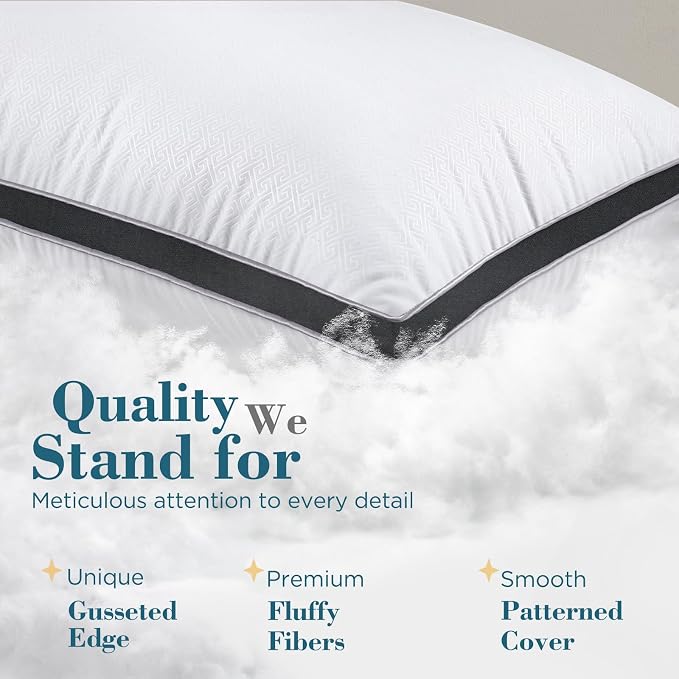 viewstar Bed Pillows Standard Sizes Set of 2, Hotel Quality Cooling Down - Image 5