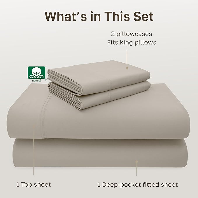 California Design Den King Bed Sheets Set - Image 4