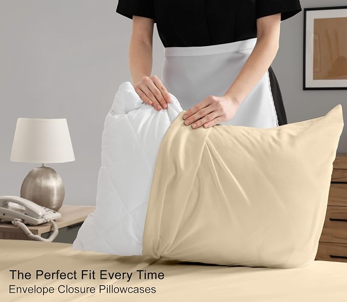 RUVANTI 100% Cotton Sheets – King Size Percale Bedding, Cooling & Breathable - Image 7
