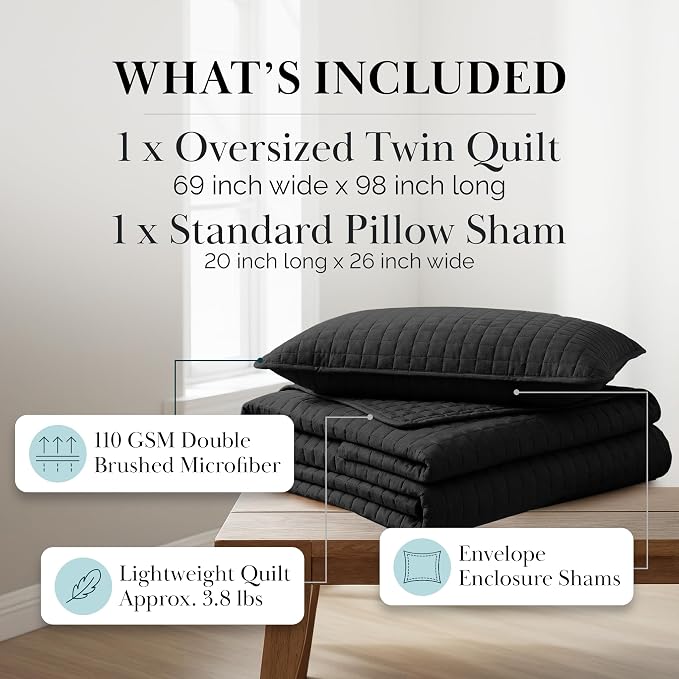 Southshore Fine Living, Inc. Twin XL Quilt Bedding Set, Dorm Room Bedding - Image 2