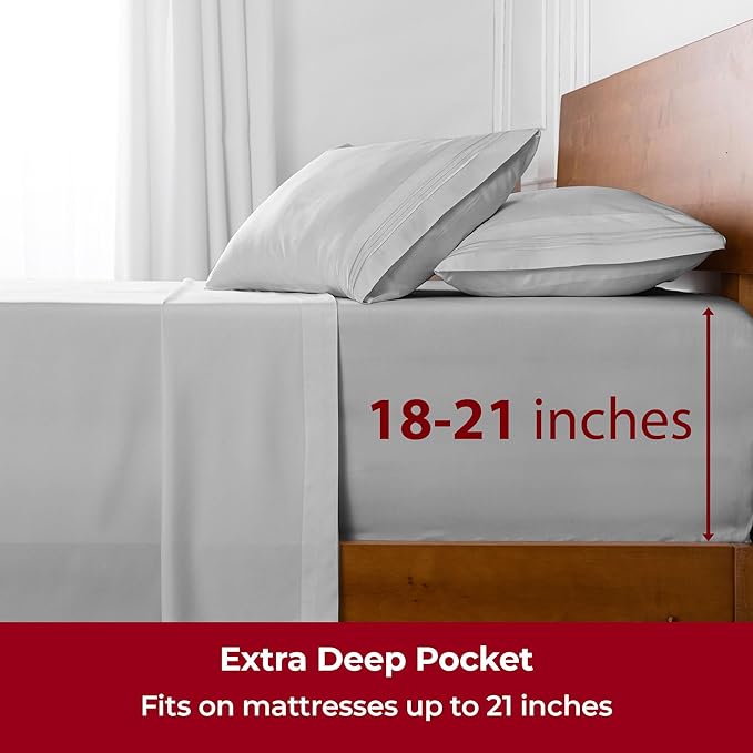 Mellanni Extra Deep King Sheets - Image 6