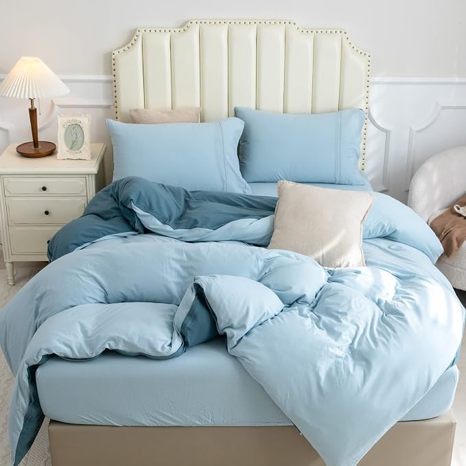 PURE ERA Jersey Knit Duvet Cover Set 100% T-Shirt Cotton Super Soft Comfy 3pc - Image 5