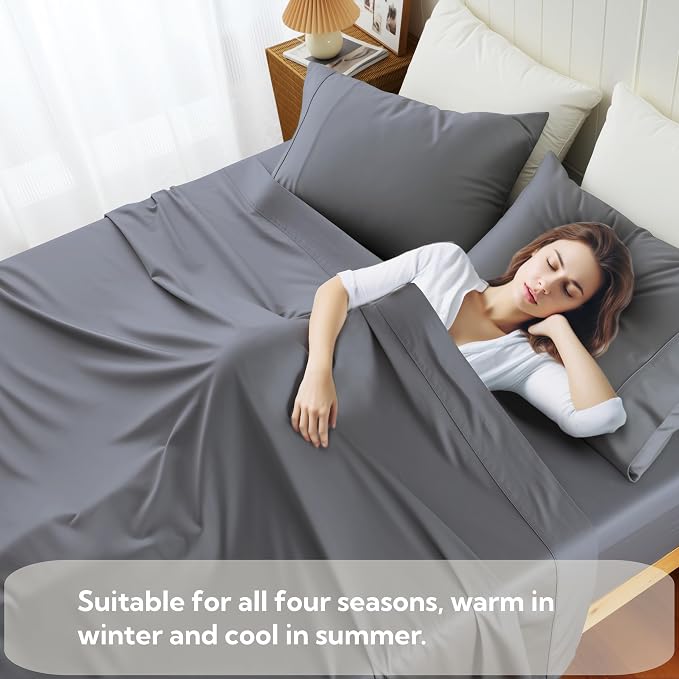Cotton Flat Sheets Only, 600 TC 100% Cotton Flat Sheet Top Sheet Only, Cal King - Image 7