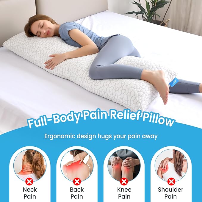 QUTOOL Cooling Pillow for Sleeping, CertiPUR-US Shredded Memory Foam Full Body - Image 5