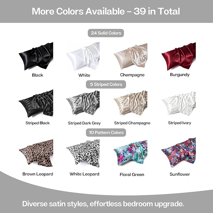 MR&HM Satin Body Pillow Cover, Soft and Breathable Body Pillow Case - Image 8