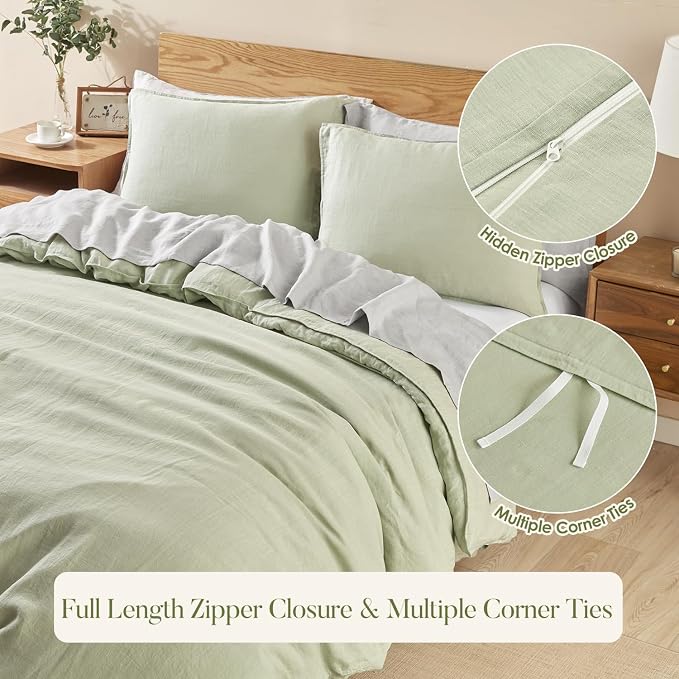 DAPU 100% Linen Duvet Cover Set - Image 4