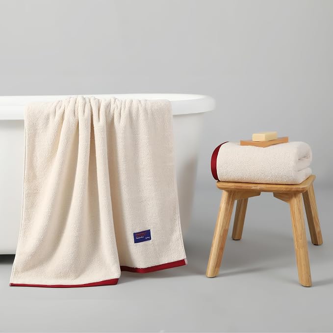 REDKISS 100% Cotton 2 Pack Luxury Bath Towels 27 x 54 Inches, Oversized Bath - Image 7