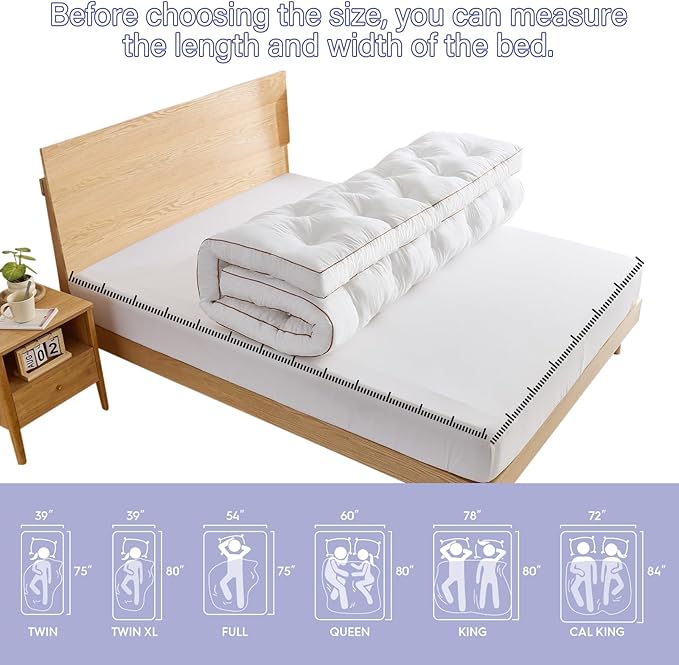 WhatsBedding 4 Inch Memory Foam Mattress Topper Full - Image 5