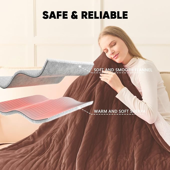 greenoak Heated Blanket Electric Full 72"X84", Heating Blankets - Image 6