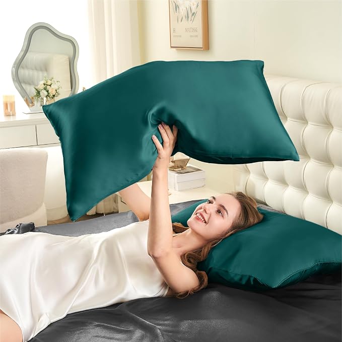 INFIIXSO Silk Pillow Cases 2 Pack Standard Size, Ultra Smooth & Soft Mulberry - Image 8