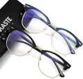 Blue Light Blocking Glasses Vintage Half Frame UV Clear Lens Anti Eyestrain by AOMASTE