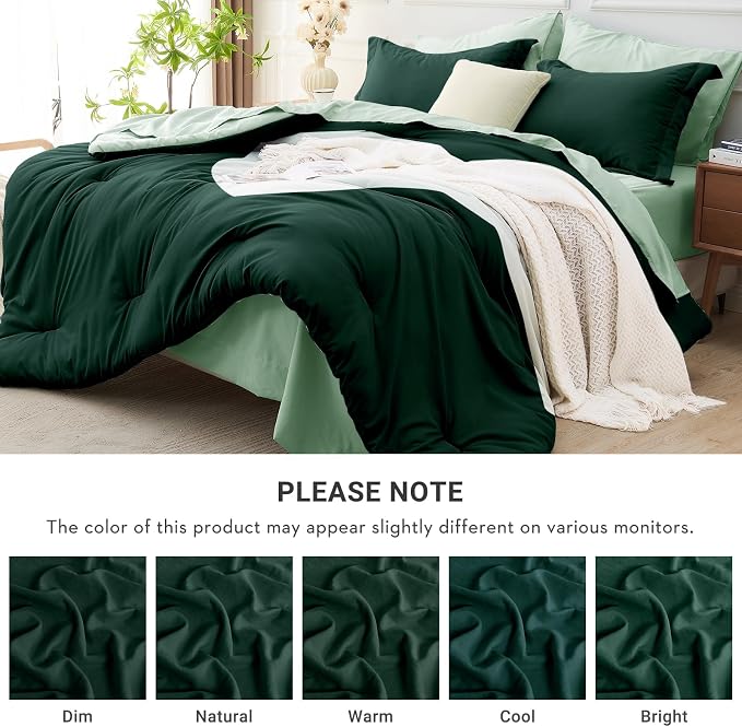 MUXHOMO 7 Pieces Full Comforter Set, Soft Bed in a Bag Full Size, All Season - Image 6