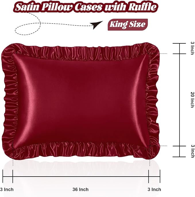 Homiest Ruffle Satin Pillowcase - Image 3