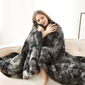 SNUGSUN Heated Throw Blanket Faux Fur & Sherpa, Safe Electric Blanket ETL & FCC by SnugSun