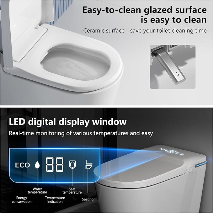 TDH Smart Toilet, One Piece Bidet Toilet - Image 8