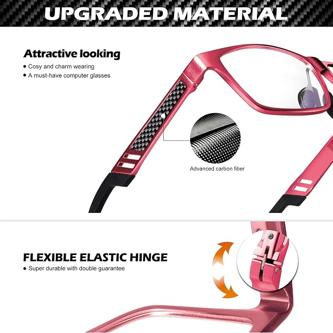 ANYLUV Blue Light Blocking Glasses Men Computer Gaming Glasses Lightweight - Image 3