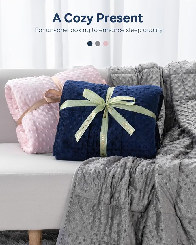 Kivik Cooling Weighted Blanket for Adults, 20 lbs Breathable Minky Dot Heavy - Image 7