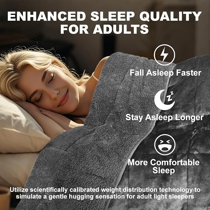 Throw Sherpa Weighted Blanket 15 lbs - Image 2