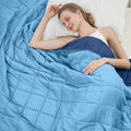 Blue Weighted Blanket for Adults 20lbs, Microfiber Soft Thick Big Blankets by BETU