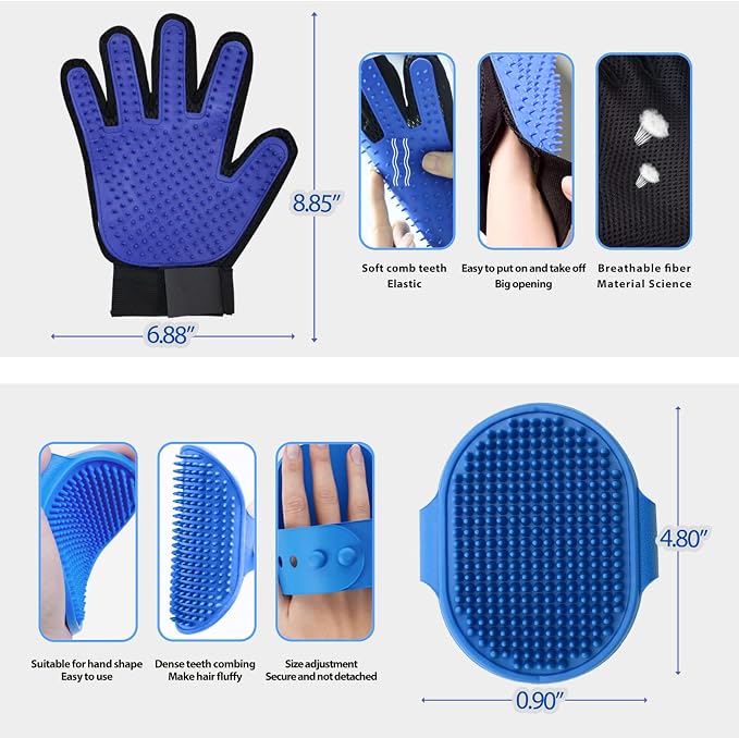 NVNAN Cat & Dog Grooming Gloves - Image 3