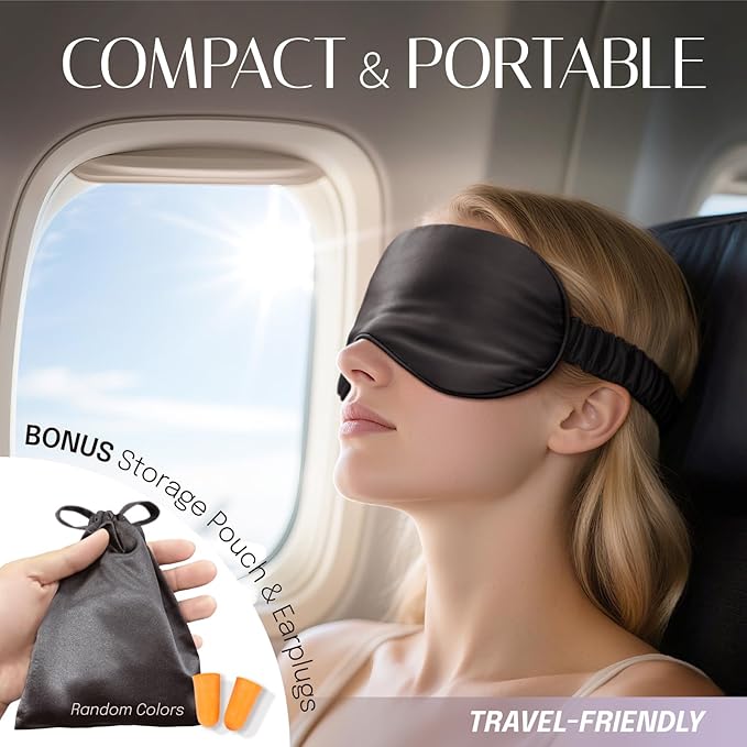OLESILK Silk Sleep Mask Eye Mask Blindfold - Image 6