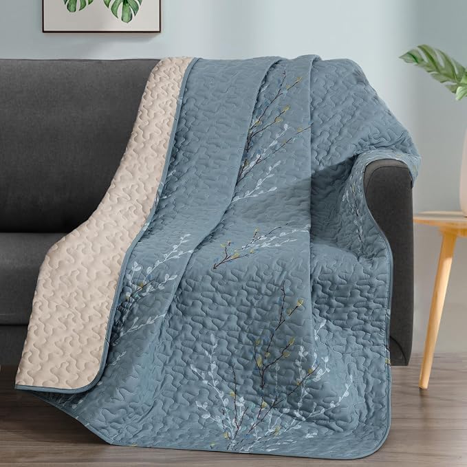 Exclusivo Mezcla 50"x 60" Quilted Throw Blanket- Microfiber Quilt Throw by ExclusivoMezcla