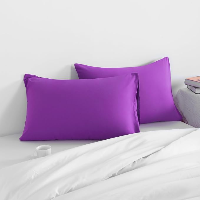 NTBAY Standard Pillow Cases Set of 2, 2 Pack Brushed Microfiber 20x26 Pillow - Image 2
