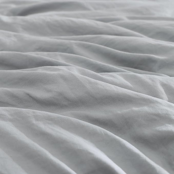 WRENSONGE Full Size Comforter Sets- 7 Pieces Soft Light Grey Bed in a Bag - Image 5