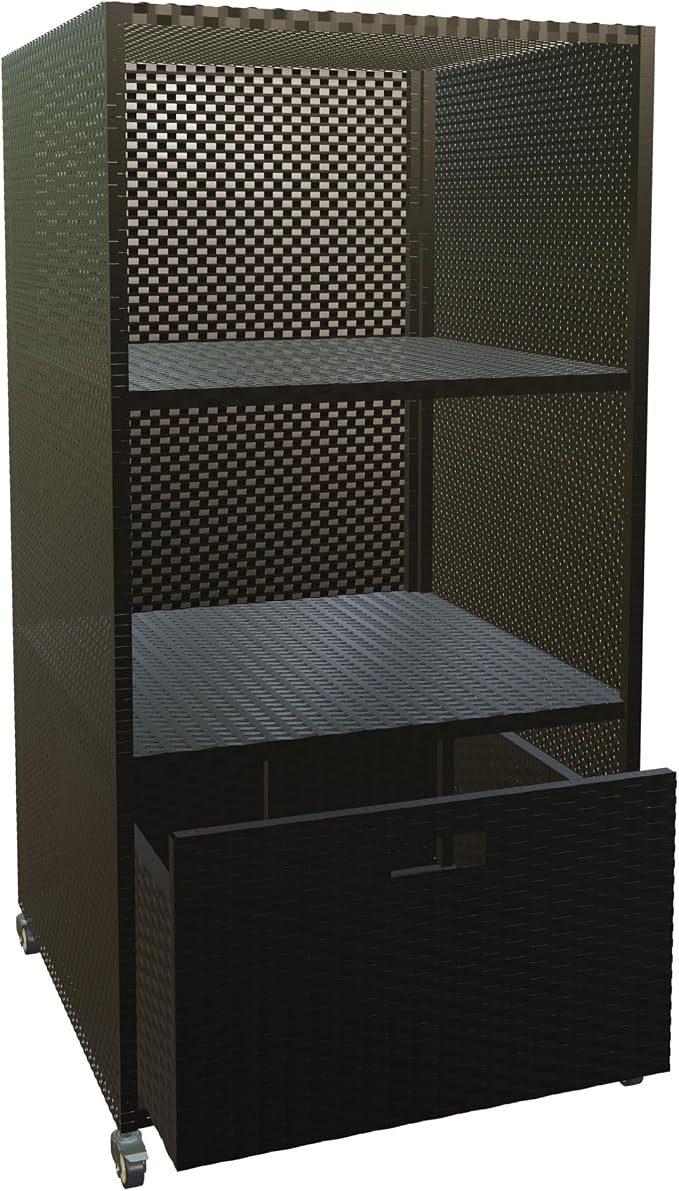HOOYEAH Pool Towel Rack Outdoor, Waterproof PE Plastic Rattan Wicker Pool - Image 2