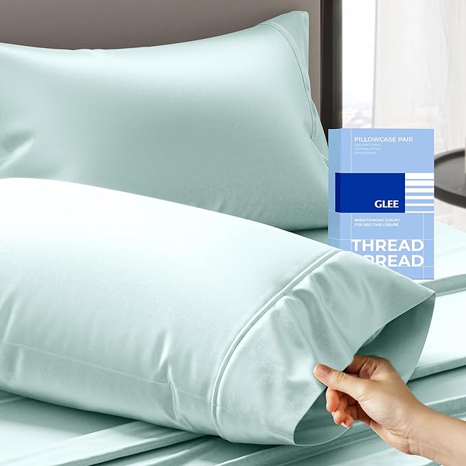 Thread Spread 100% Cotton Pillow Cases Queen Size Set of 2 by THREADSPREAD
