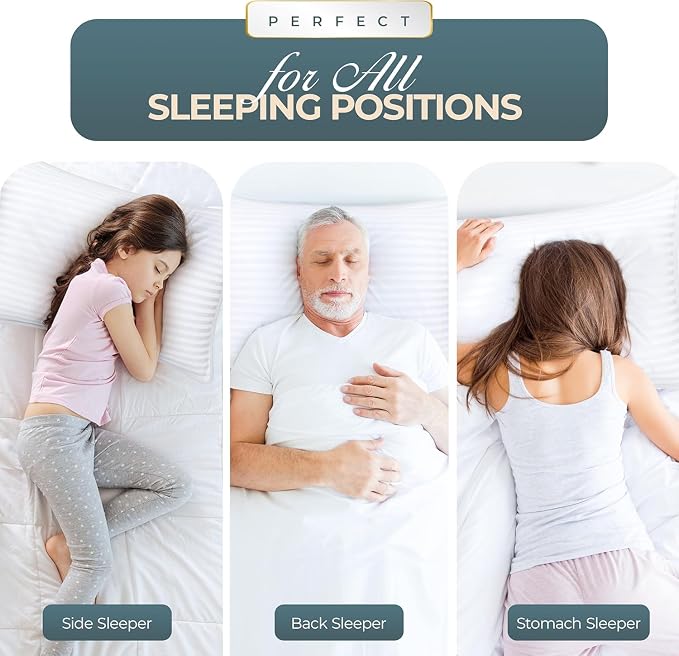 Utopia Bedding Bed Pillows Queen Size Set of 4, Down Alternative Pillows - Image 2