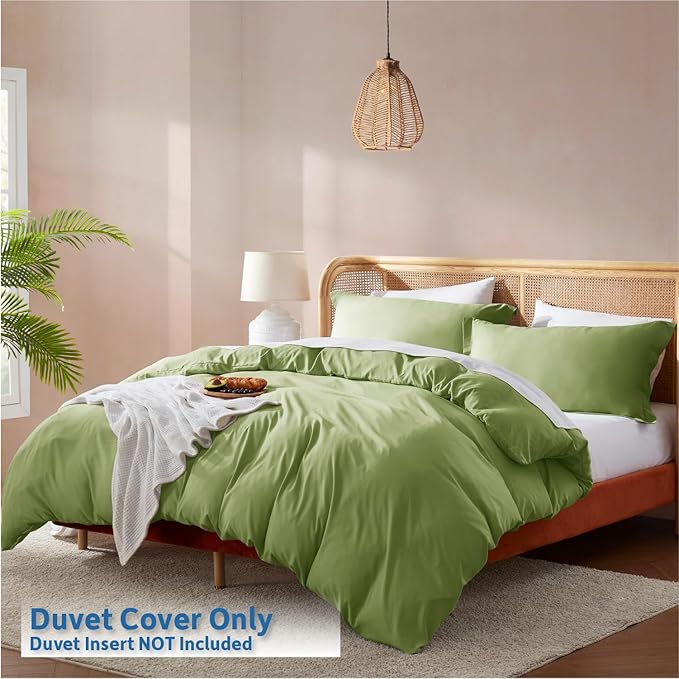Nestl Calla Green California King Duvet Cover Sets - Image 2