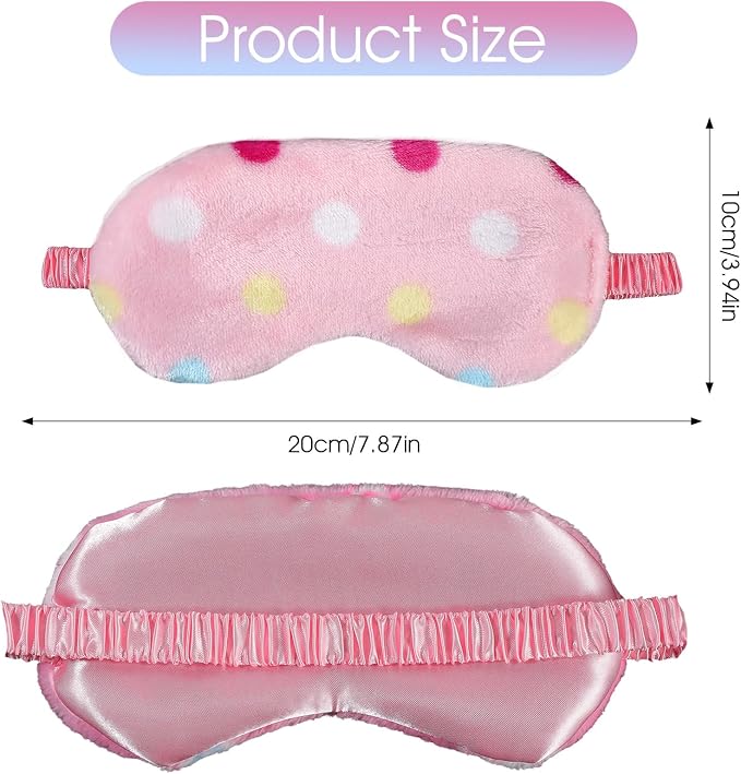 2PCS Plush Sleeping Eye Mask, Soft Plush Eye Mask, Fuffy Eye Cover Comfortable - Image 2