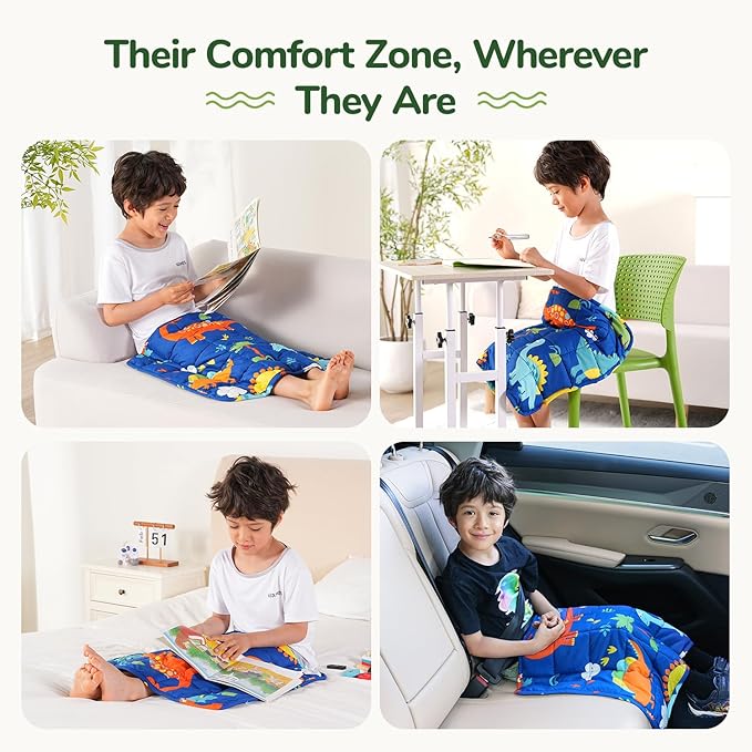 Sivio Weighted Lap Blanket 2lb, Soft Cooling Heavy Blankets, Washable Weighted - Image 4