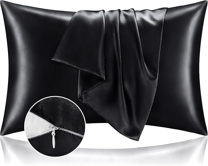 BEDELITE Satin Pillowcase with Zipper, Super Soft and Cooling Similar to Silk by BEDELITE