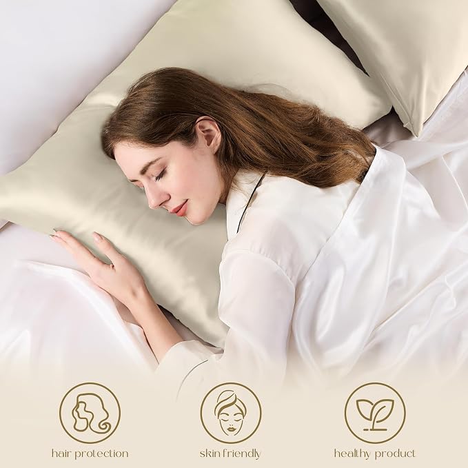 ZIMASILK 100% Pure Mulberry Silk Pillowcase 2 Pack, Soft and Smooth, Both Sides - Image 4