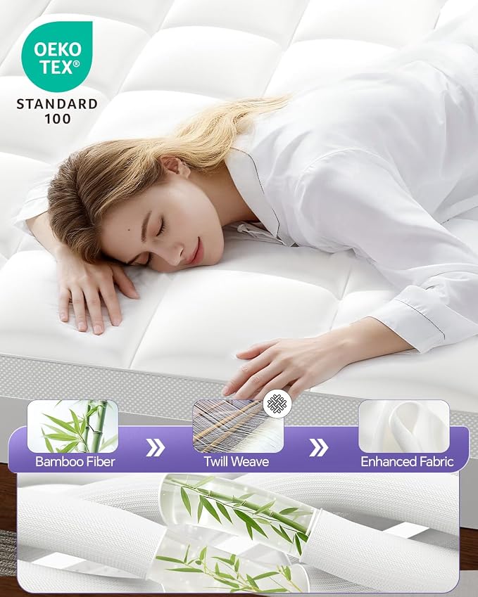 ChiXpace Dual Layer 5 Inch Memory Foam Mattress Topper Full - Image 3