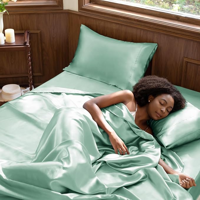 CozyLux Satin Sheets Full Size Sheets - Image 2