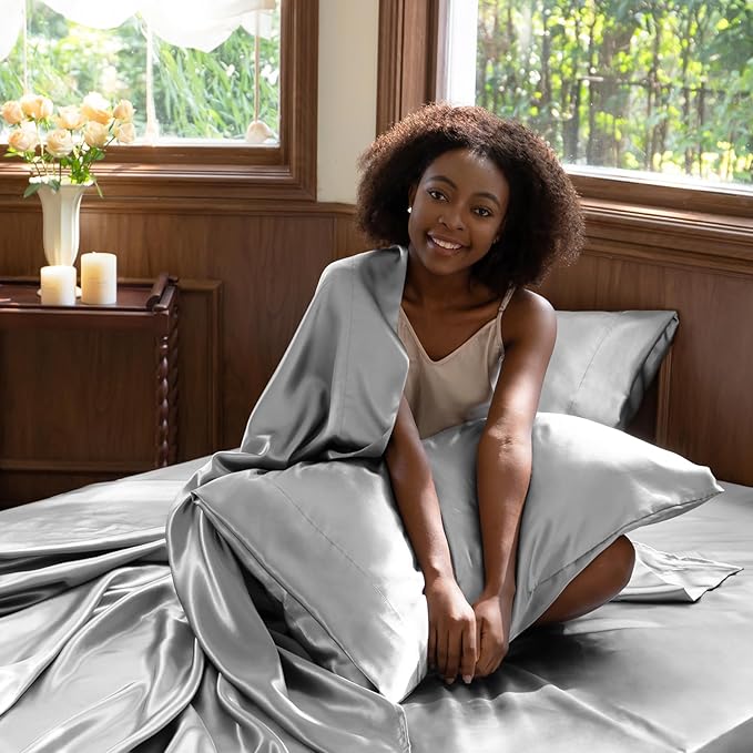 CozyLux Satin Sheets Twin Sheet Set - Image 5