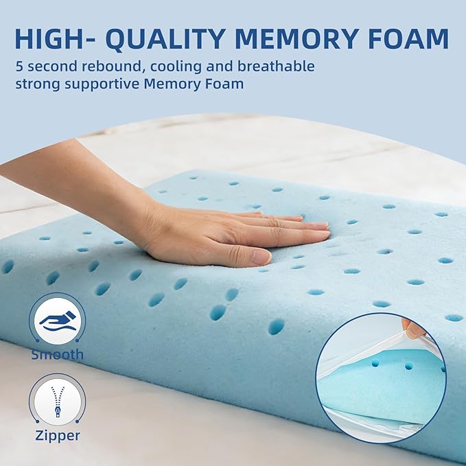 Sycoodeal Cooling Memory Foam Pillow Queen Size - Image 3
