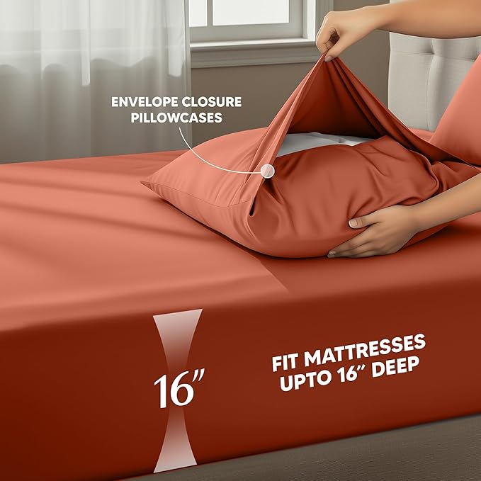 Utopia Bedding California King Size Sheet Set – 4 Piece Bed Sheets, Soft and - Image 4