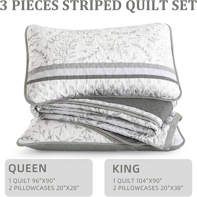 DJY Striped Quilt Set King Size - Image 6