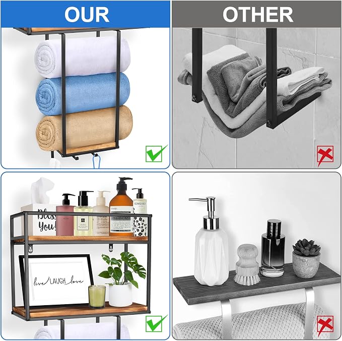 MOUGIGI Towel Rack Wall Mounted - Image 5