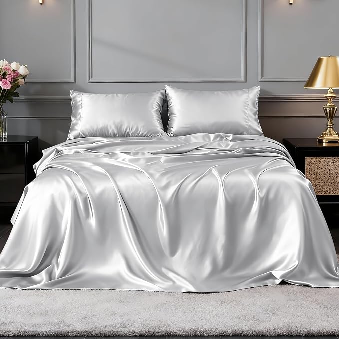 FreshCulture Satin Sheets Twin XL Bed Set - Image 2