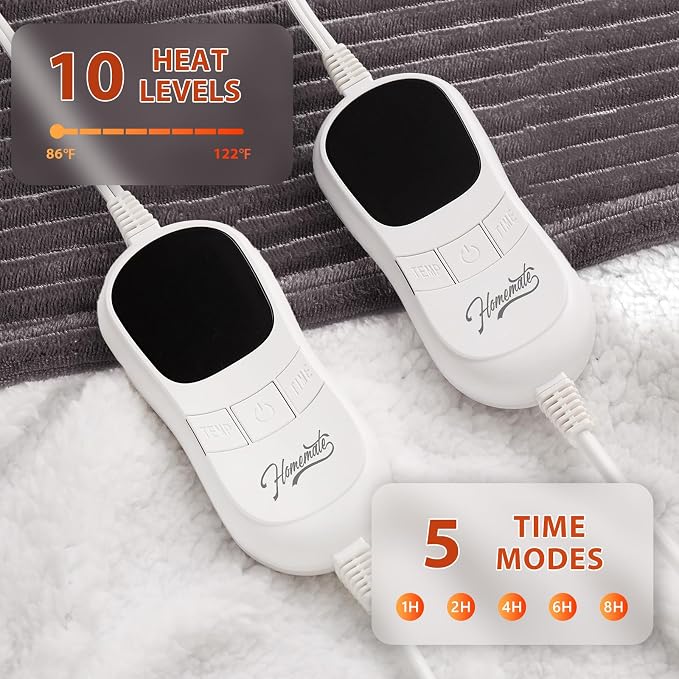 Homemate Electric Heated Blanket Queen Size - Image 3