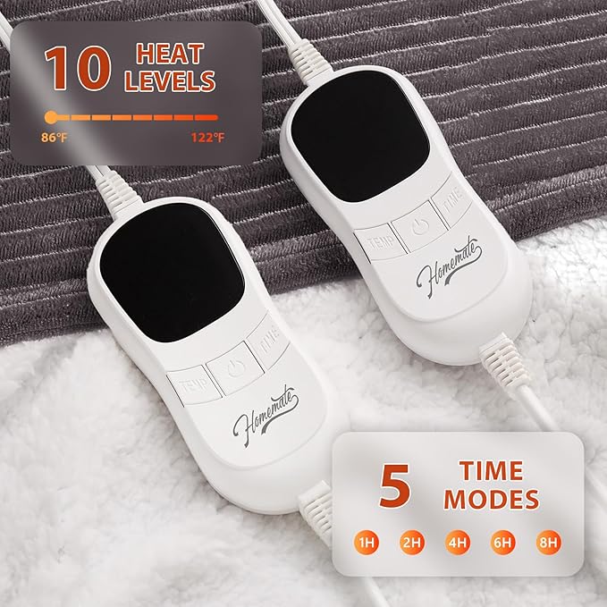 Homemate Electric Heated Blanket King Size - Image 3