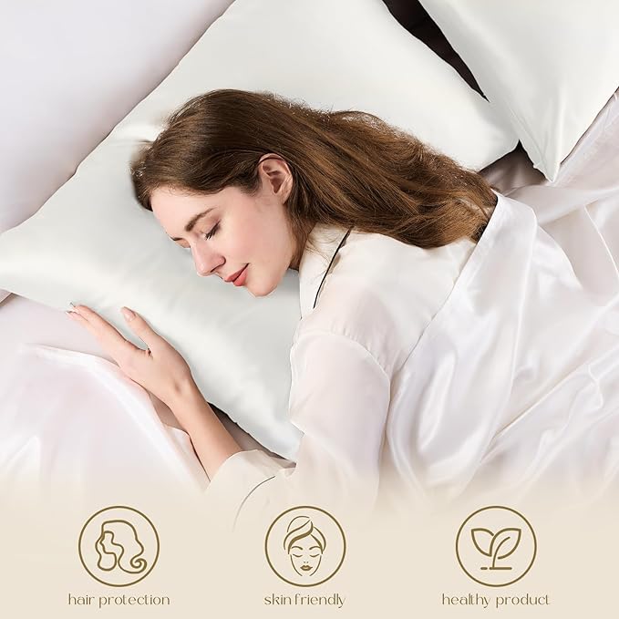 ZIMASILK 100% Pure Mulberry Silk Pillowcase 2 Pack, Soft and Smooth, Both Sides - Image 4