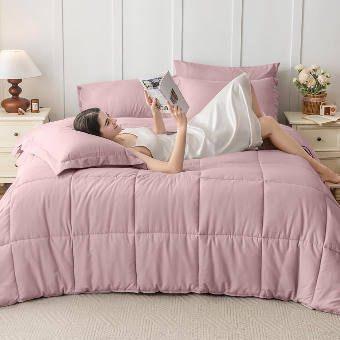 JOLLYVOGUE Queen Comforter Set, Ultra-Soft Bed in a Bag Queen Size 7 Pieces - Image 7