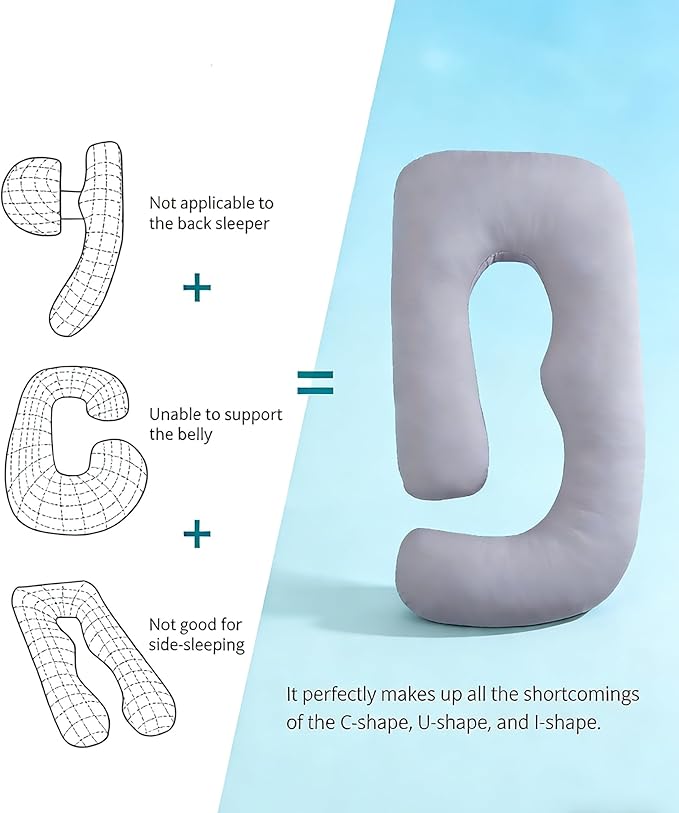 ZZZhen Pregnancy Pillow for Sleeping, G Shaped Maternity Pillow - Image 3